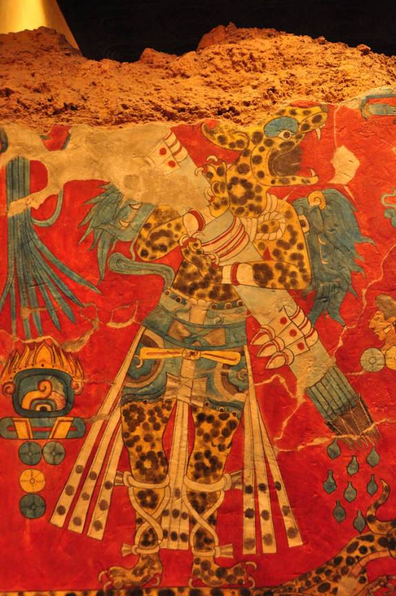 Murais toltecas no Museu Nacional de Antropologia, na Cidade do México, capital do país